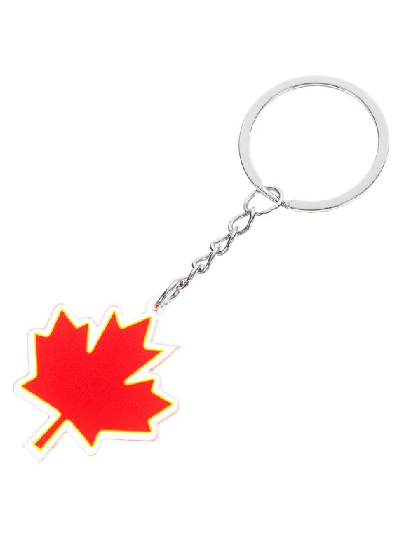 WHAMVOX 4-Pack Maple Leaf Keychains for Backpack and Car Keys, -Shaped Bag Charms and Pendant Accessories for Women