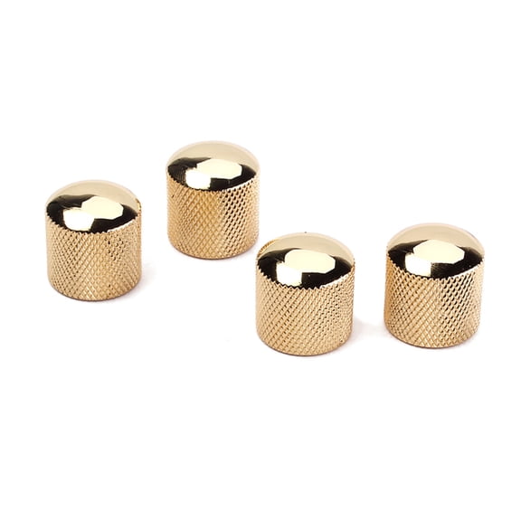 WHAMVOX  4 Pcs Metal Buttons Input Volume Knob Bass Gold Knobs Guitar Golden
