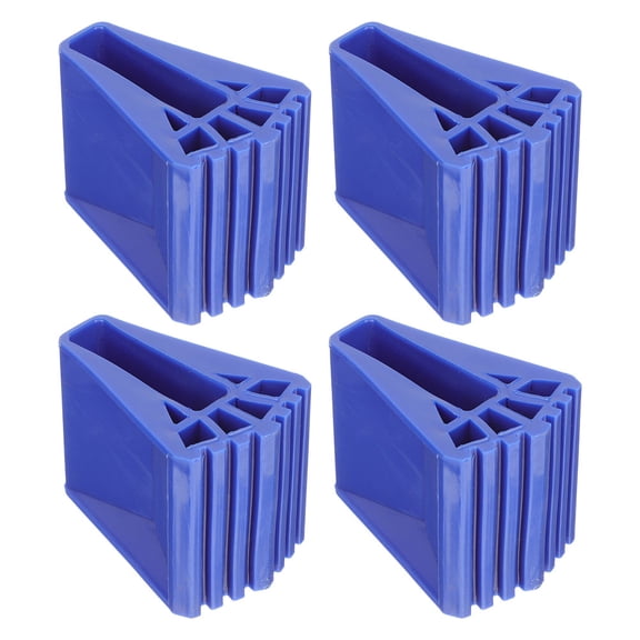 PENIKOKO 4Pcs Easy Install Blue Rubber Ladder Feet Replacement Pads for Secure Ladder Use
