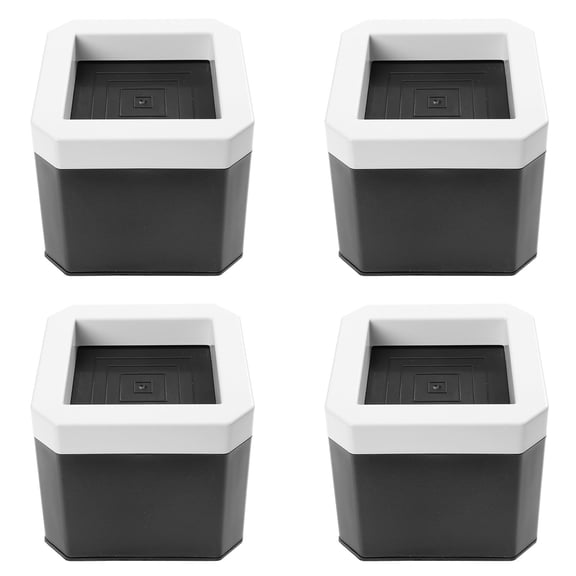 WHAMVOX 4 Pcs Non-slip Mat Heavy Duty Bed Risers Furniture Lift Frame Sofas Black