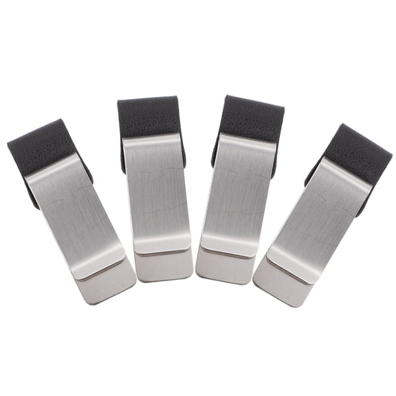 DECORNIJIA Sturdy Clip For Office Supplies Black 4Pcs 2.8X0.9X0.4In Leather