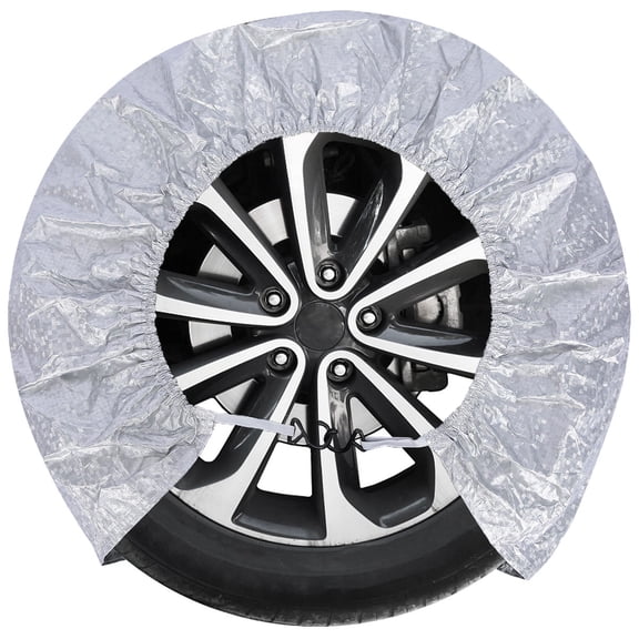 WHAMVOX 4 Pcs Protector Garage Tire Shield Foldable Tire Covers 70X60X1CM Silver