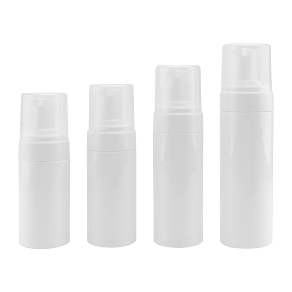 WHAMVOX 4 Pcs Refillable Dispensing Foam Pump Bottle White