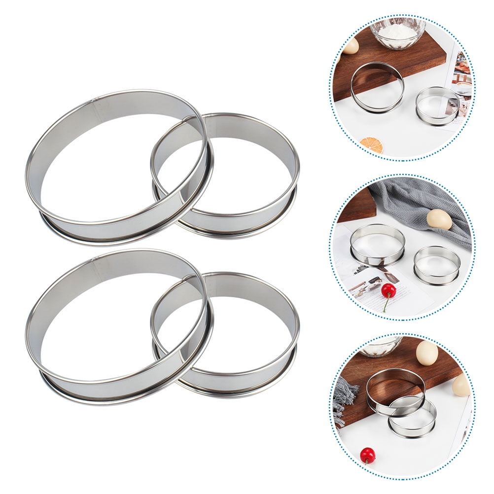 YSNOOWE Pizza Saucing Rings Silver Home Bakers Kitchen Use 3.1in ...