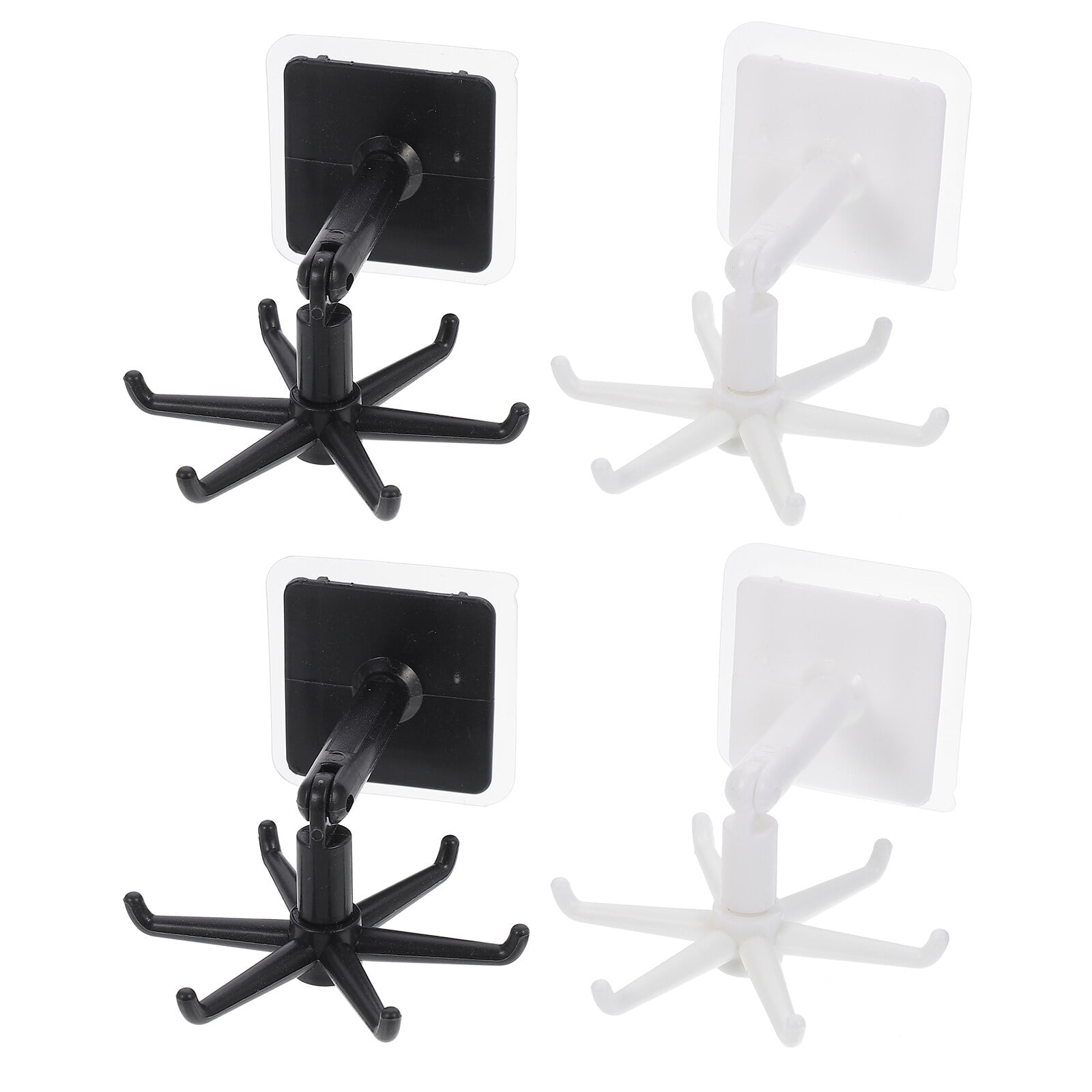 WHAMVOX 4 Pcs Rotating Silverware Drying Rack Swivel Hook Wall-mounted ...