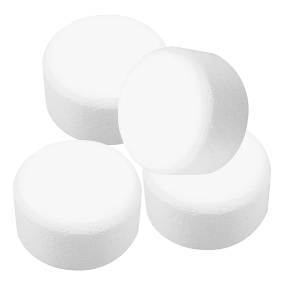 DECORNIJIA Dessert Shop Foam Cake Dummy White 4Pcs