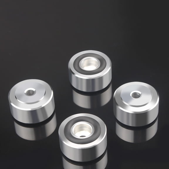 WHAMVOX  4 Pcs Shock Suspension Foot Nails Sub Speaker Isolation Pad Subwoofer Pads Home Silver