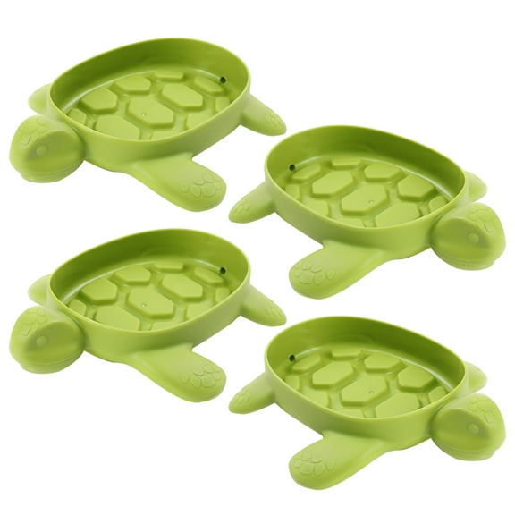 YSNOOWE Turtle Shaped Soap Dish Green 4Pcs 6.3X5.3X1.8In