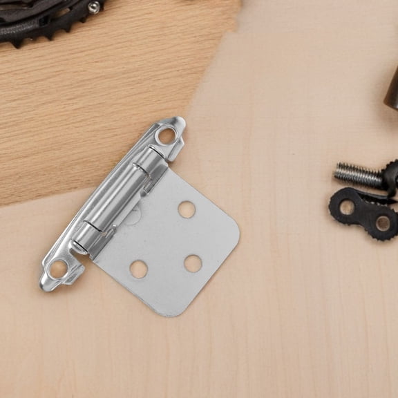 WHAMVOX 4 Pcs Spring Self-closing Hinge 7.00X4.60X2.00CM Silver