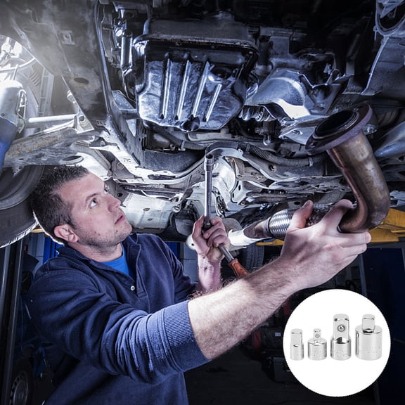 WHAMVOX 4 Pcs Square Jumbo Adapter Sleeve Impact Heads Socket Reducer Set