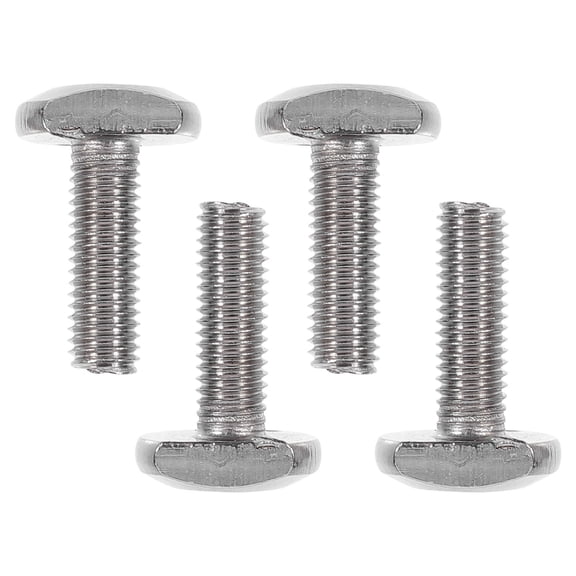 WHAMVOX 4 Pcs Stainless Steel Clamping Bolt Threaded Rod Shape Screw Silver
