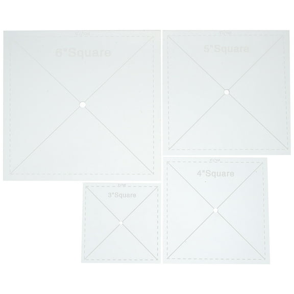 WHAMVOX  4 Pcs Stitching Quilt Sewing Patch Ruler Rulers and Templates Fabric