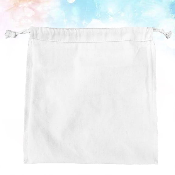 WHAMVOX 4 Pcs Storage Pouch for Flour Cotton Merchandise Bags Food Containers Beige