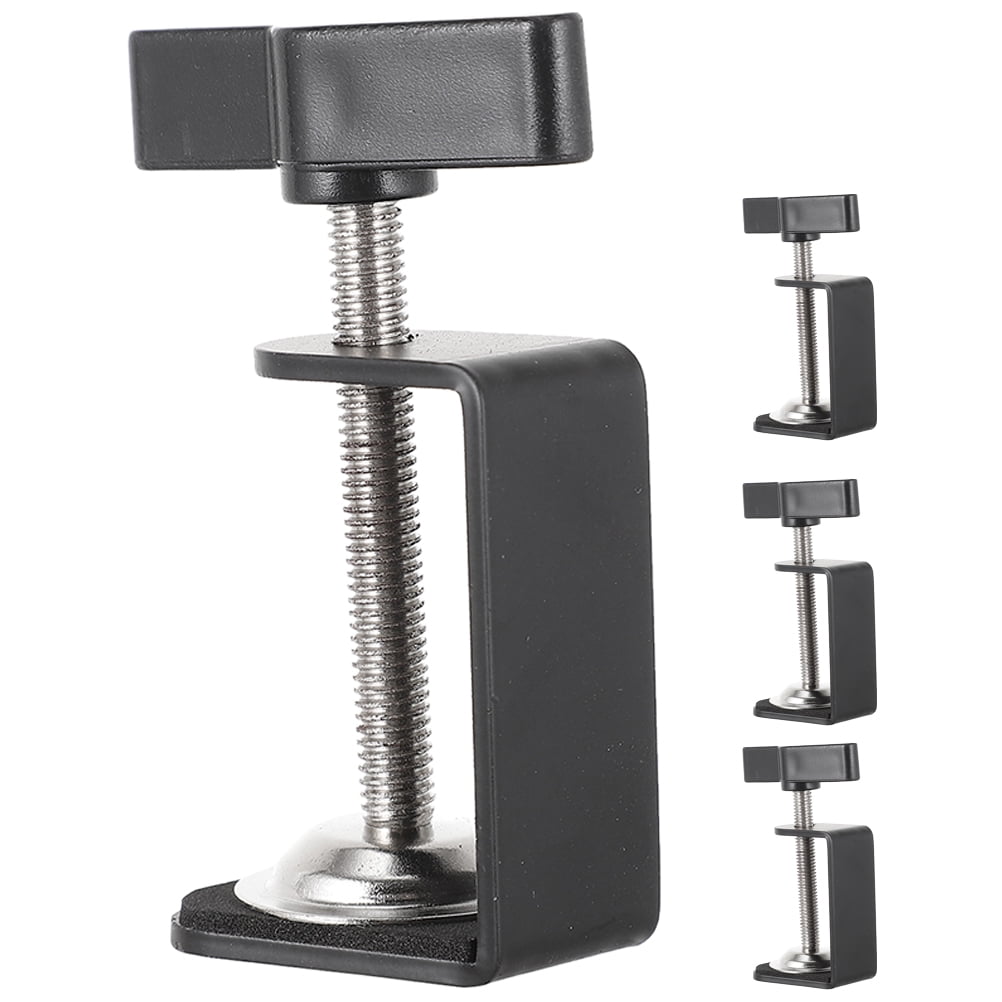 WHAMVOX 4 Pcs Table Mounting Clamp Universal Clamps for Desk Desktop ...