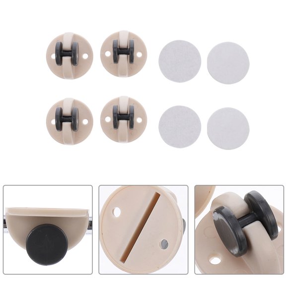 WHAMVOX  4 Pcs The Shelf Can Be Pasted with Wheels Small Rotating Furniture