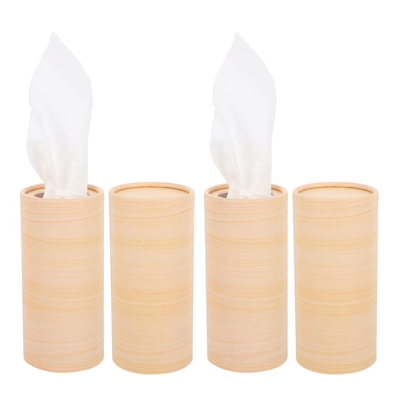 WHAMVOX  4 Pcs Tissue Cylinder Car Essentials for Women Travel Khaki