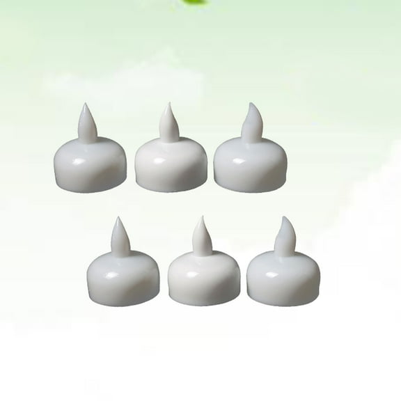 WHAMVOX 4 Pcs Tub Floating Candles for Swimming Pool Waterproof Candles Size 4 White