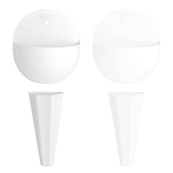 WHAMVOX  4 Pcs Vases Pot Wall Hanging Flower Large Decorative Free Shipping Wall-mounted