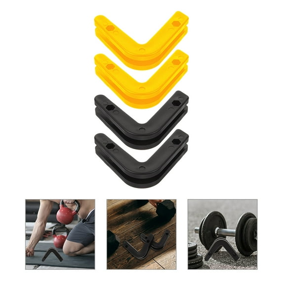 WHAMVOX 4 Pcs Wall Mounted Dumbbell Rack Barbell Stand Hook