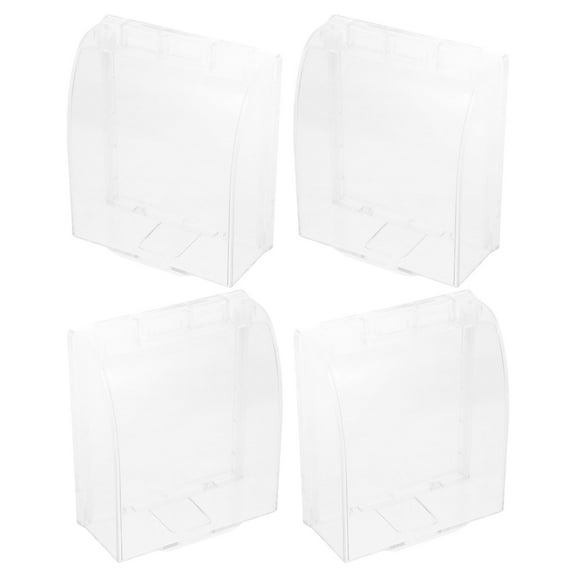 WHAMVOX 4 Pcs Waterproof Socket Cover Outlet Conjoined Case Protector Outdoor Electric Transparent