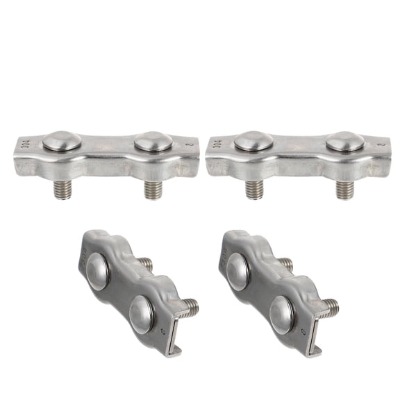 WHAMVOX 4 Pcs Wire Rope Chuck Clamp Steel Cable Fixing Accessories
