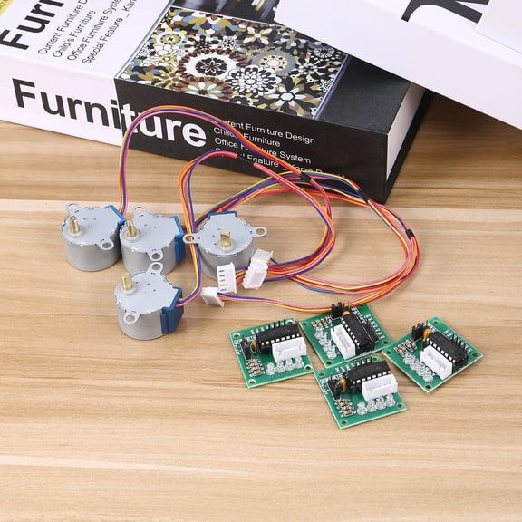 Luxshiny 4-Pack Stepper Motors Kit Electric Plastic Motors for Engineering Projects and Use