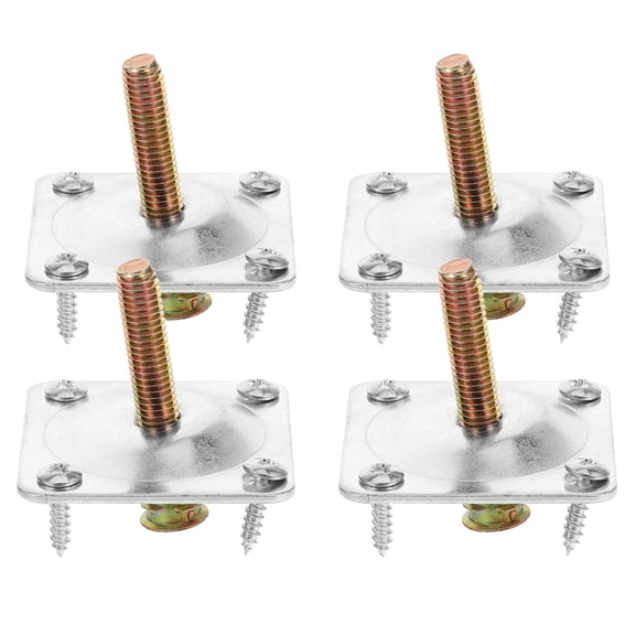 WHAMVOX 4 Sets Table Leg Bracket Furniture Connector Sofa Leg Furniture Repair Mounting Plate