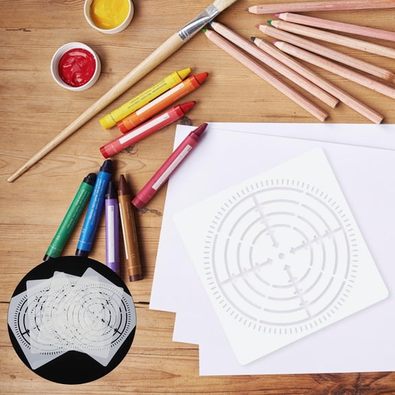 SEWCHICS Mandala Dot Stencils White 4Set 5.9x5.9in
