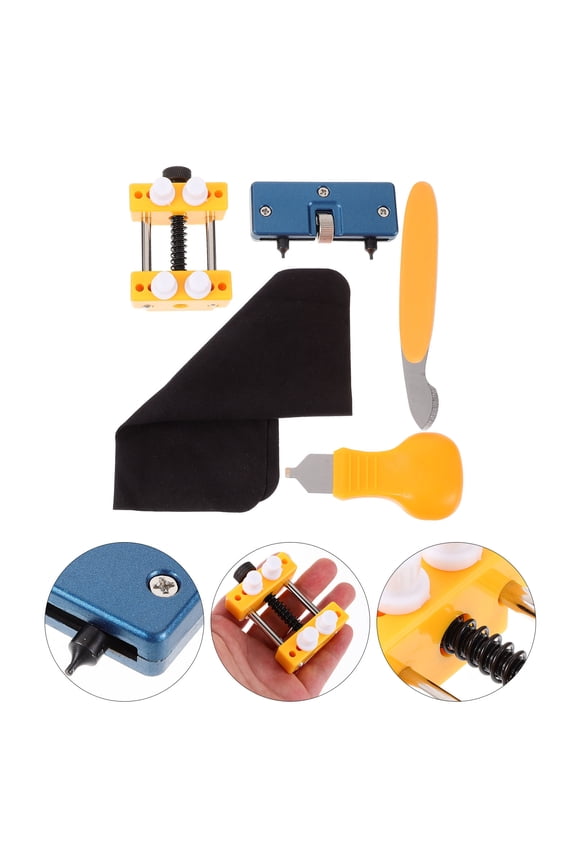 4 in 1 Watch Repair Kit Back Cover Opener Watch Holder Tool Set