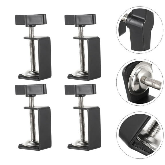 WHAMVOX 4 pcs Table Mounting Clamps Universal Tabletop Mounting Clamps Desk Clamp Table Clamp