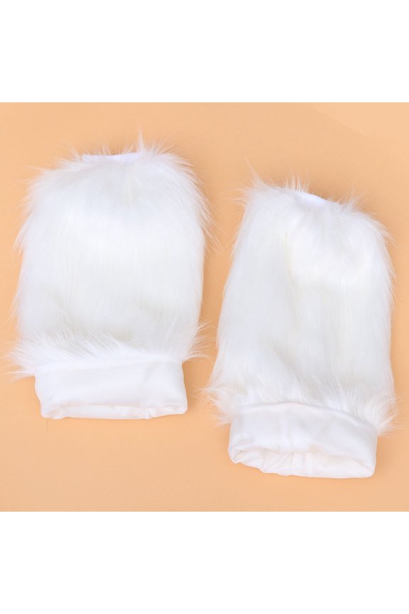 40 Cm White Boots Warm Footmuffs Ladies' Leg Warmers Girls' Miss