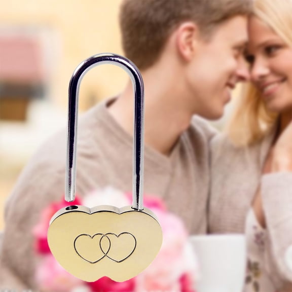 WHAMVOX 40 Mm Indoor Anniversary Gift for Couple Wish Lock Lovers