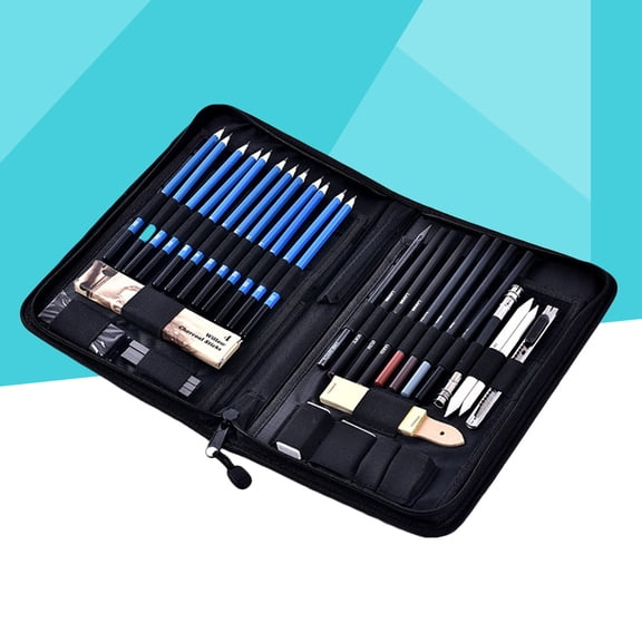 YSNOOWE 40-Piece Beginner Drawing Kit Professional Graphite Sketching Set for Artists and Students