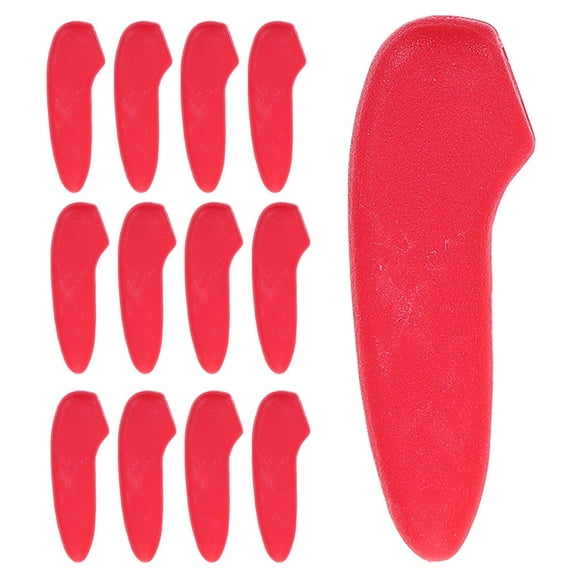 ROMANSENTIAL 40Pcs Washable Red Plastic Knives Tip Sleeves for Kitchen Tool Protection
