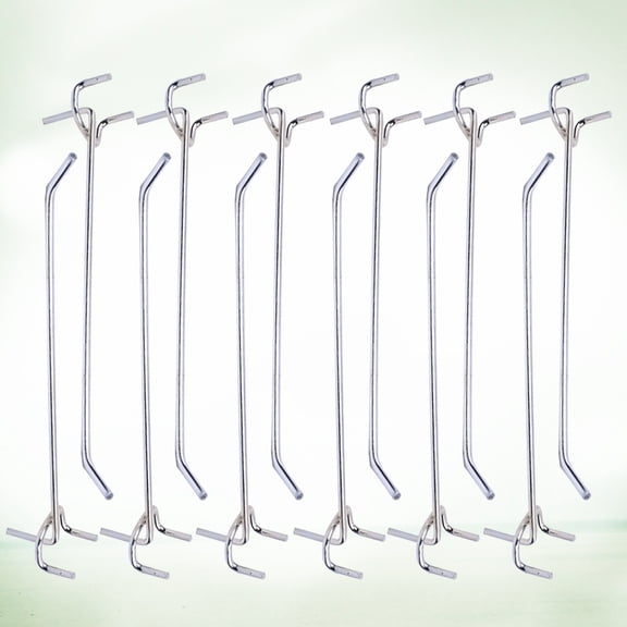 WHAMVOX 40 Pcs Display Hooks for Retail Pegboard Stainless Steel Pirate 20X3.2cm