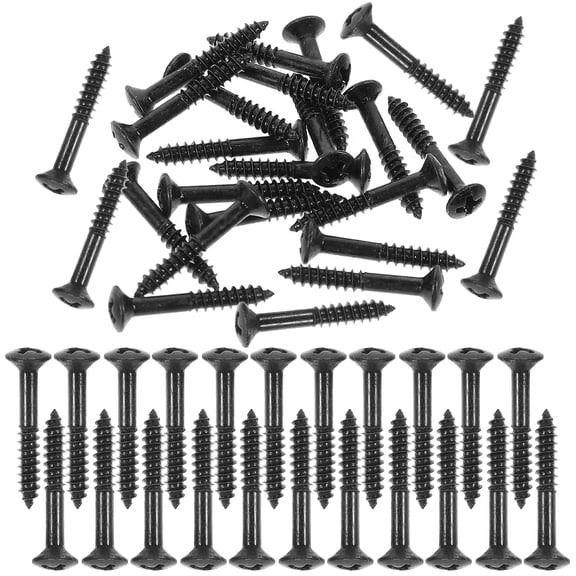 DECORNIJIA Pickup Frame Screws Black 40Pcs 0.1x0.7In