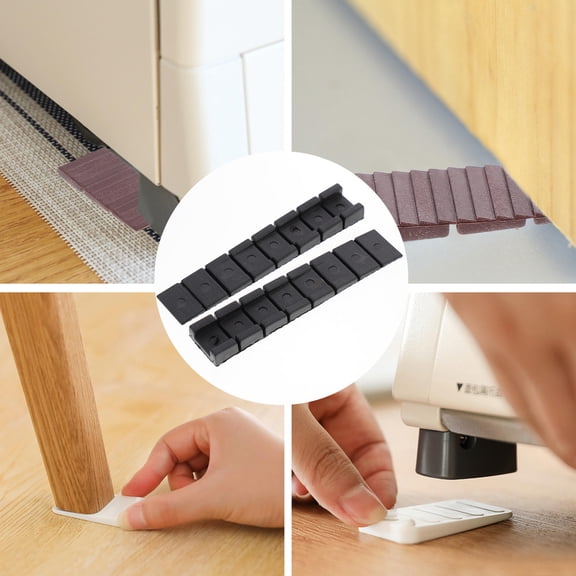ROMANSENTIAL Furniture Leg Risers Furniture Leveling Shims Black ABS 40Pcs