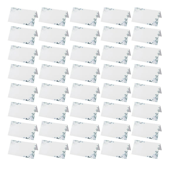 WHAMVOX 40 Pcs Wedding Invitation Card Plate Table Leave Tag Baby Bride