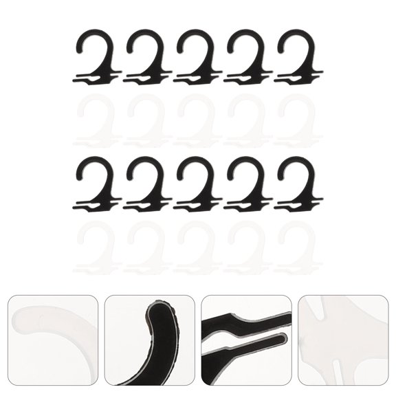HEANUJJ Transparent Display Hooks for Hanging Socks 400 Pieces 1.4 x 1.3 x 0.2 Inches Plastic