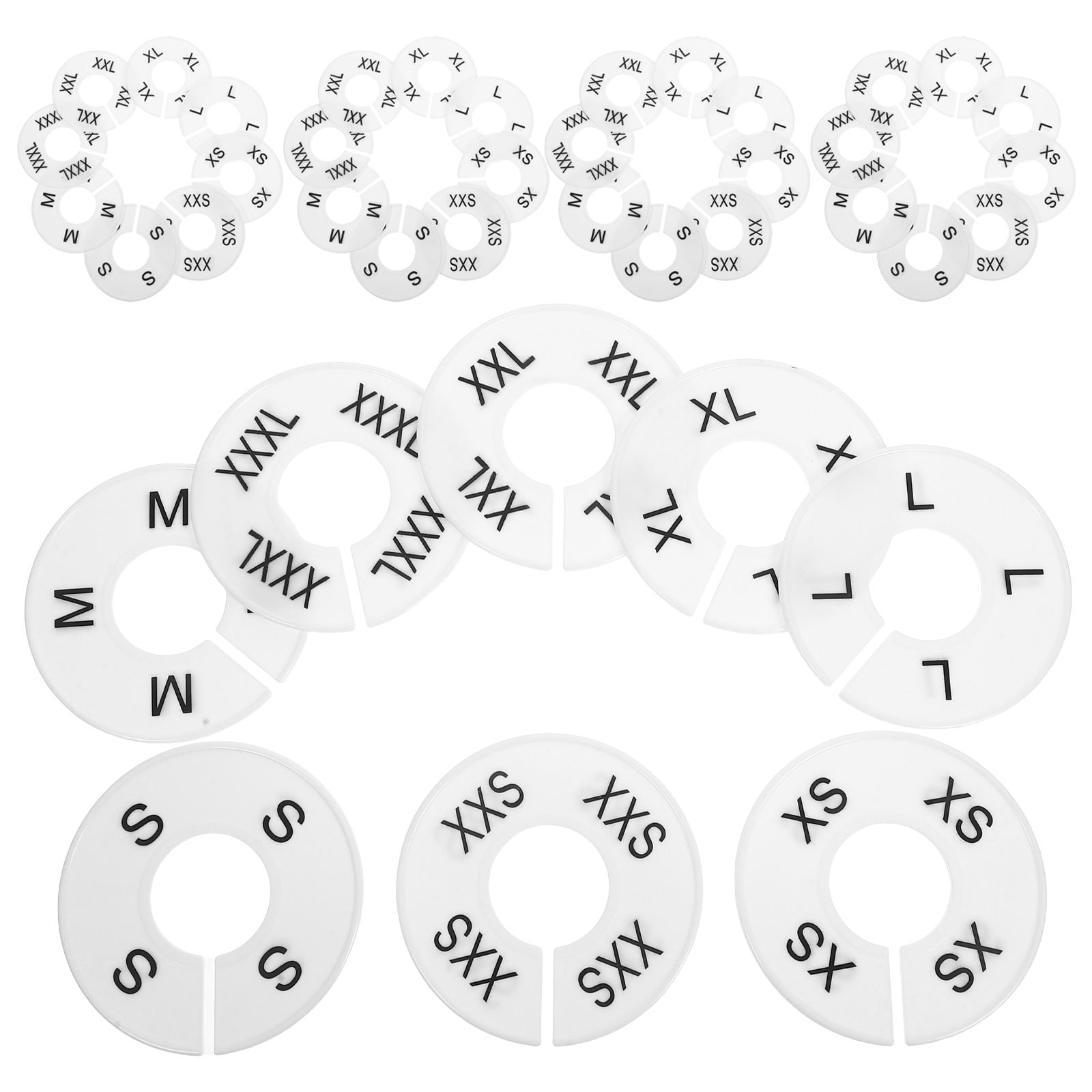 WHAMVOX 40pcs Round Plastic Closet Size Dividers for Wardrobe ...