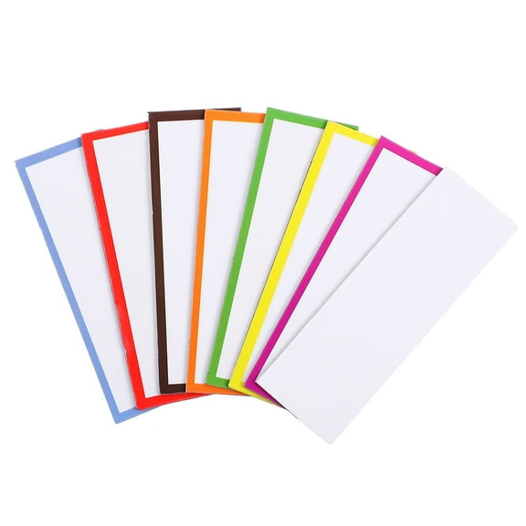 WHAMVOX 40pcs Writable Dry Erase Magnetic Labels Magnetic Name Plate Tag Labels