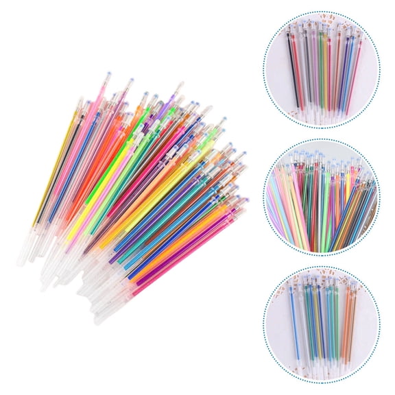 WHAMVOX 48Pcs Office Pen Refills Pen Refills Office Gel Pen Replacement Refills Writing Glitter Pen Refills