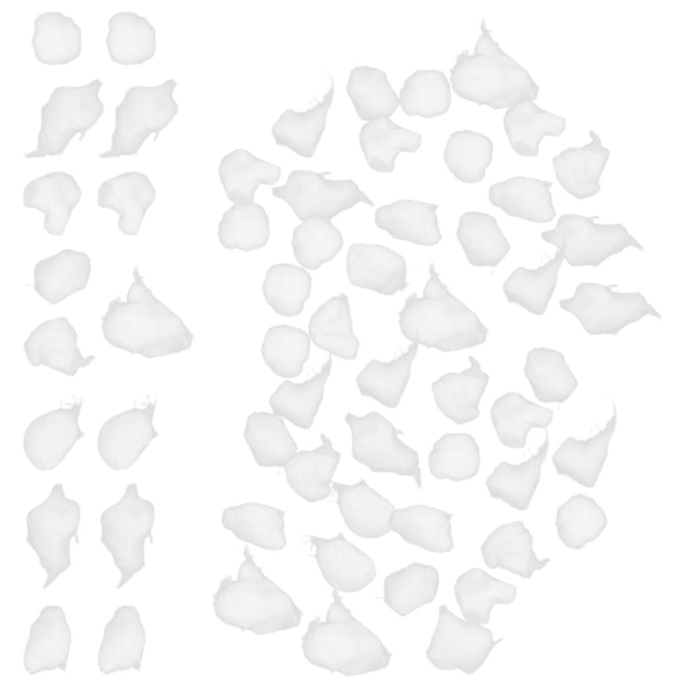 WHAMVOX 4Packs White Round Cotton Balls for Nail Gel Remover Nail Care Enthusiasts