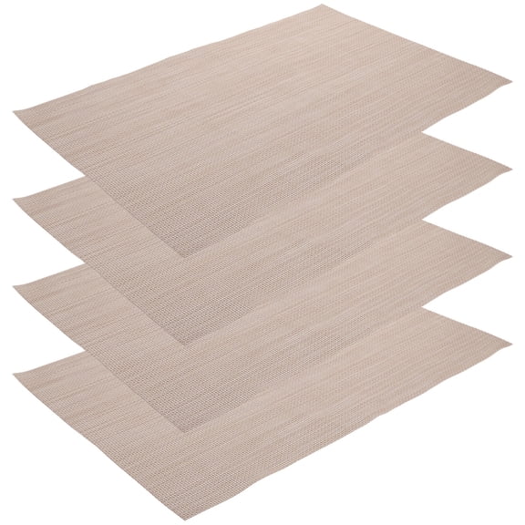 WHAMVOX 4Pcs 30x45cm PVC Mat Heat Proof Pads Heat Insulation Mat Heat-Resistant Bowl Mat As Shown