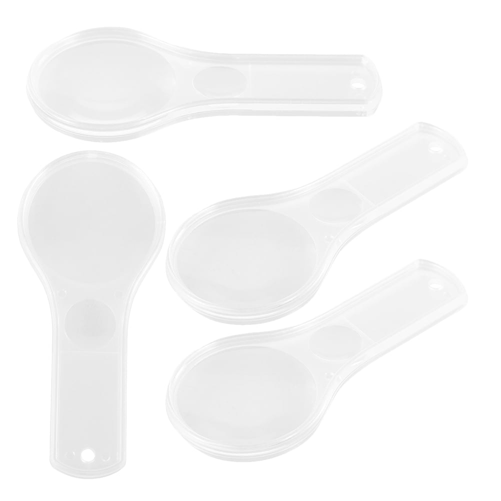 WHAMVOX 4Pcs Compact Handheld Magnifier for Seniors and Kids with Clear ...