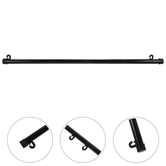 WHAMVOX 4Pcs Easy Install Black Poster Rail Plastic Hanging Rod for Banner and Tapestry Display