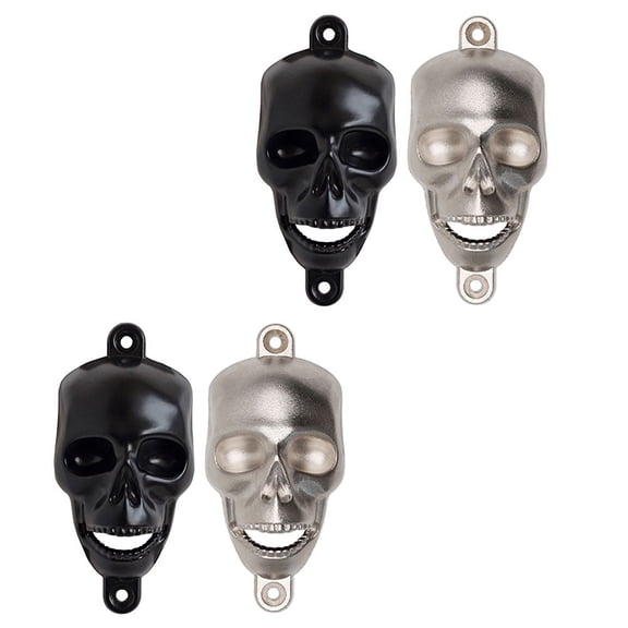 WHAMVOX 4Pcs Halloween Skull Beer Openers Wall Mount Bottle Openers Random Color