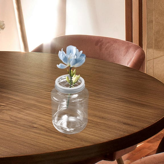 WHAMVOX Flower Frog Insert Stainless Steel 4Pcs 2.87X2.87X0.63in Mason Jar Accessories