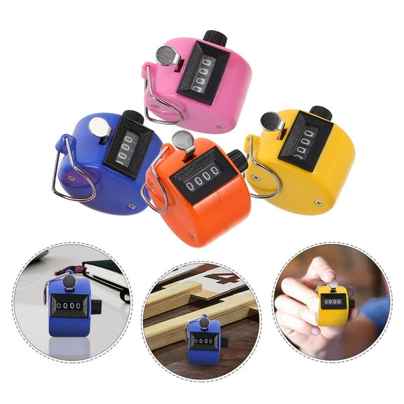WHAMVOX 4Pcs Mini Colorful Handheld Counter for People Counting Sports Office Cute Precise Hand Press Clicker Device