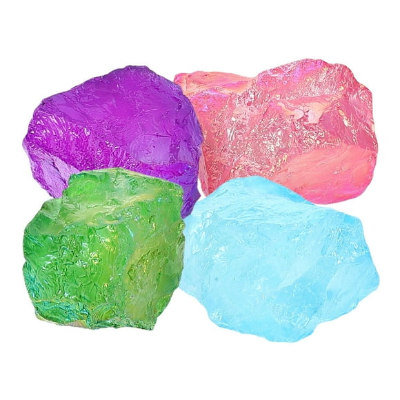 WHAMVOX 4Pcs Multi Colored Electroplated Crystal Stones For Home Decoration Aroma Diffuser Crystals Rose Quartz